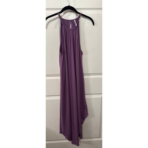 42 Pops Purple Lightweight Maxi Dress with Side Vents,M - Picture 1 of 6
